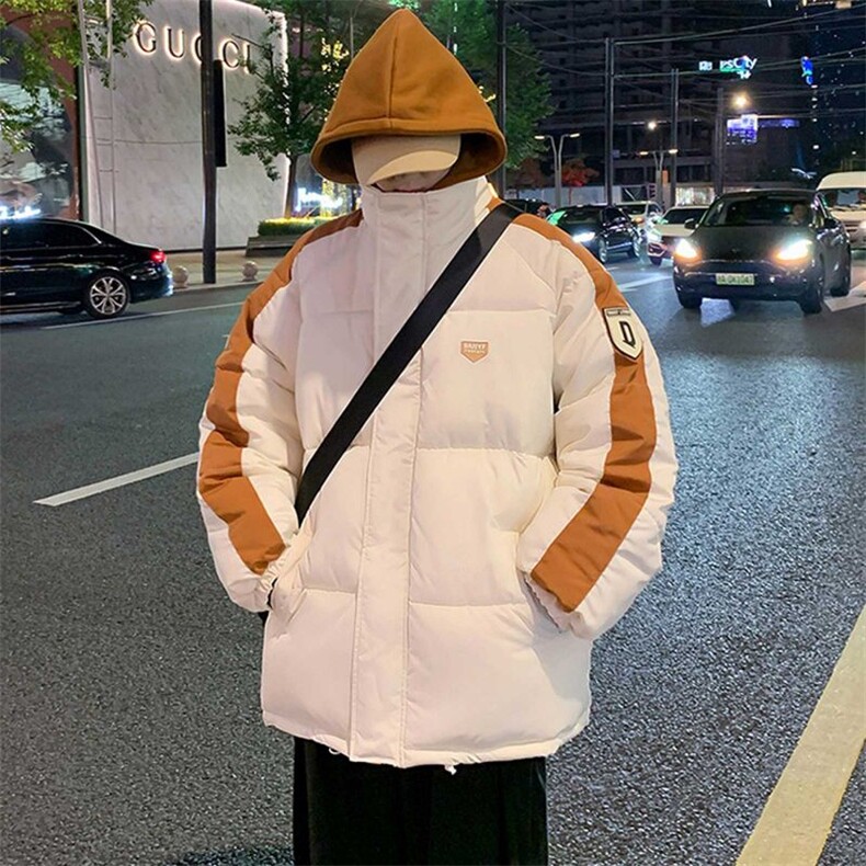 假两件连帽棉衣中性棉袄外套棉服男女面包服3361-P70控108图片