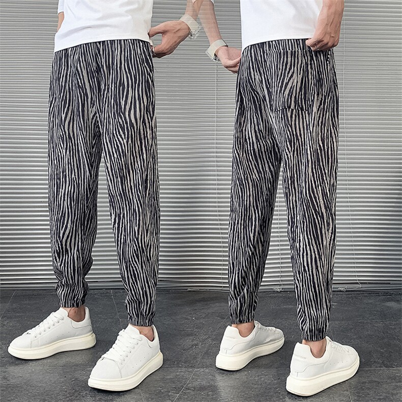 2025秋冬新款丝绒褶皱休闲裤男韩版潮流斑马纹裤子A327-L701-P55,男装休闲裤,电商A327,四季星座 2025秋冬新款丝绒褶皱休闲裤男韩版潮流斑马纹裤子A327-L701-P55,男装休闲裤,电商A327,四季星座