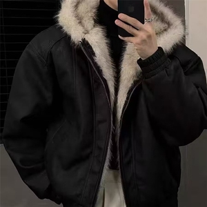 复古棕色皮衣女2025春秋季新款水洗皮韩版宽松皮夹克帅气机车外套图片