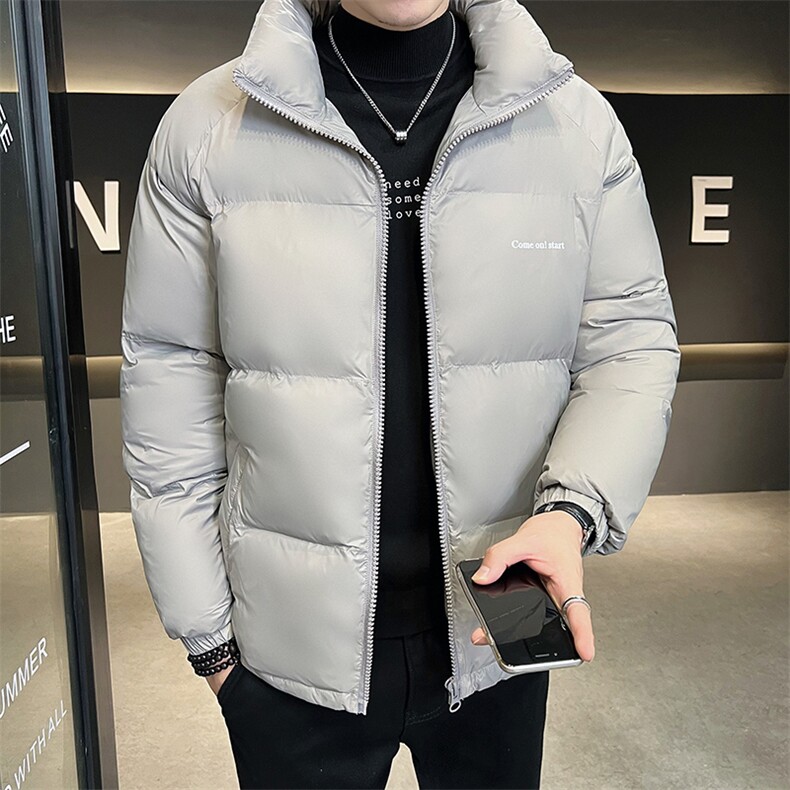 冬季字母羽绒服男加厚立领男士羽绒衣外套潮情侣A266-YR01-P110，男装羽绒服，电商A266