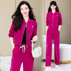 【秋装新款】时尚休闲棒球服运动服套装两件套2024秋装新款，女装套装/套裙，慕依路