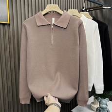 潮牌痞帅毛衣男女秋冬款半拉链针织衫2025新款男士内搭打底衫，男装针织衫/毛衣，星座601-2