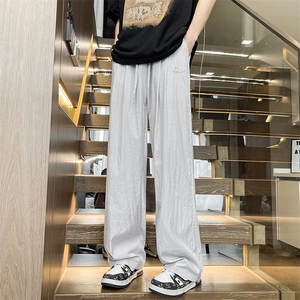 供视频 山本裤男夏季薄款阔腿冰丝裤刺绣速干休闲裤A460特P35控58图片
