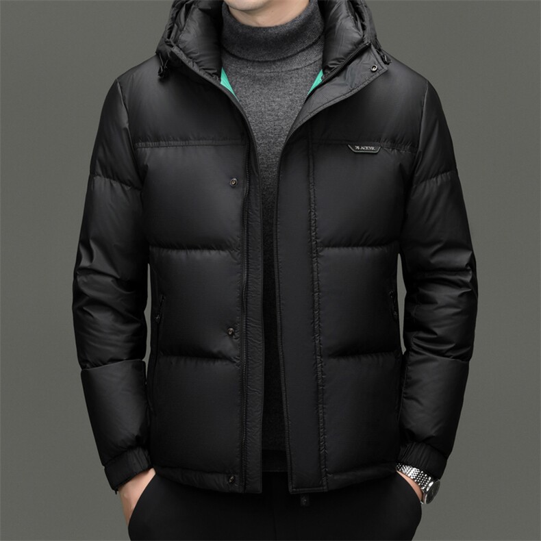 冬季男士鸭绒羽绒服时尚商务面包服保暖加绒男品质潮服连帽外套,男装羽绒服,钱塘6003（原4033）