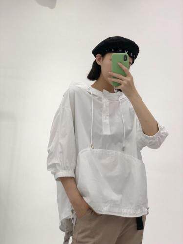 衬衣防晒套头衫，女装，娜依佳