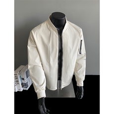 得物二开男士夹克飞行服潮流棒球领外套茄克男装A266-JK8017-P33，男装夹克，电商A266