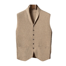2025年秋季新款百搭V领无袖背心开衫，男装羊绒背心，星纬羊绒