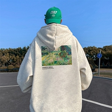 抖音得物供货可提供视频春装重磅美式宽松连帽卫衣DL2398，男装卫衣，电商A486-1