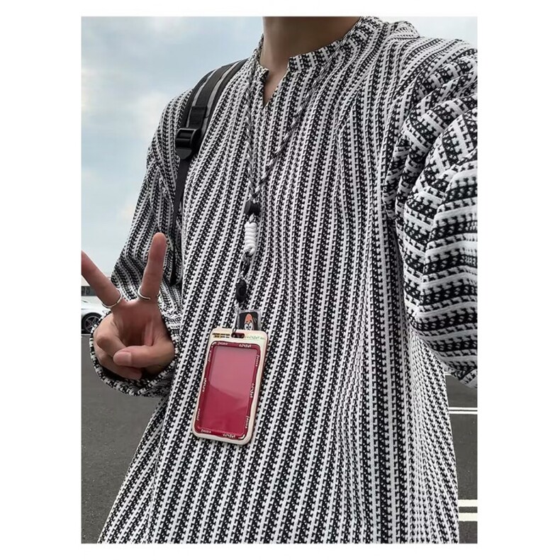网络图现货美式复古亨利衫加绒硬汉亨利领坑条卫衣JT576-P45,男装卫衣,星座715-7