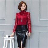 针织衫/毛衣纯色高领套头2020年冬季长袖修身厚拼接，女装针织衫/毛衣，安之芮娜