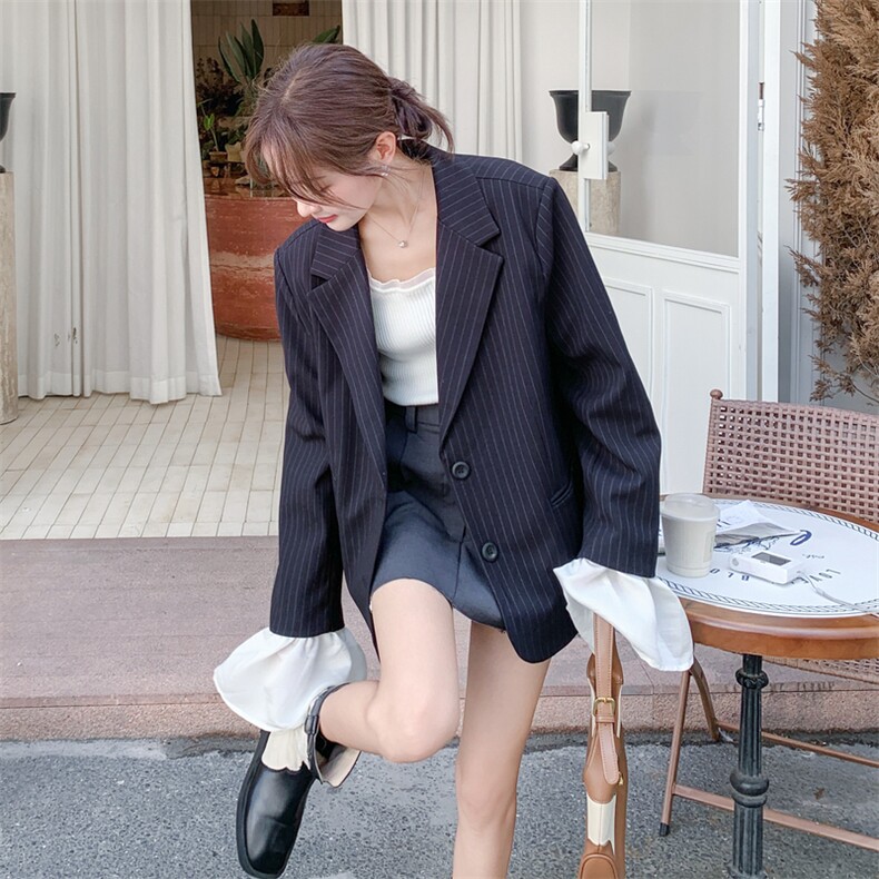 【有货】S03P165K228竖条西装两色入,女装西装,2D113