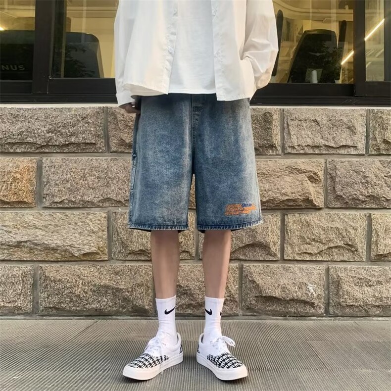 美式牛仔裤男春秋新款休闲直筒裤刺绣松紧腰N123P35,男装牛仔裤,星座1116-2