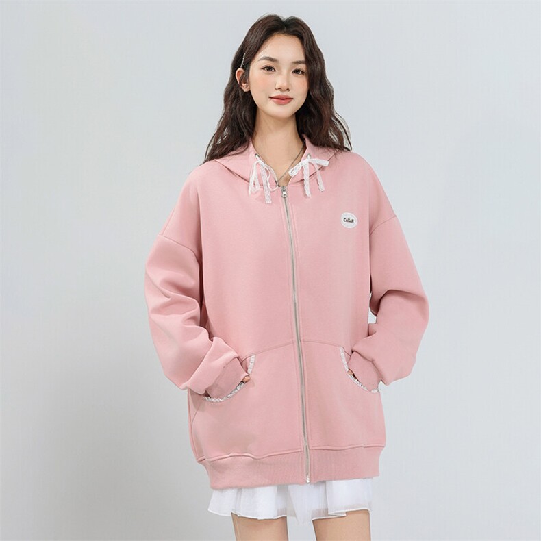 2026春季新款港风日系复古贴标拉链开衫卫衣连帽外套JK1412-P85,男装卫衣,星座313A(原308A-2)