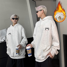 现货WY624-P45加绒小恶魔克重磅连帽卫衣男美式高街潮牌外套a，女装短外套，电商A456（原C415）