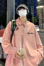 港风春季新款时尚麂皮绒宽松翻领衬衫外套S72P45控68，男装衬衫，电商A247