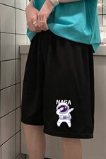 MK37225-P15冰丝短裤男士大码宽松休闲五分裤男运动中裤，男装休闲裤，电商A040