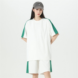 女模夏季新款现货主推大码冰丝港风情侣休闲运动套装男S07P50图片