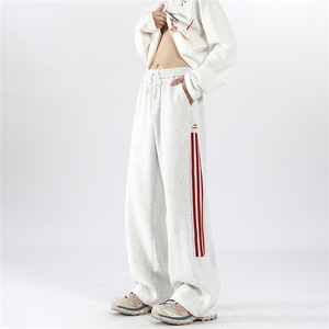 美式三杠运动卫裤男潮牌新款秋冬hiphop宽松休闲长裤子K5852-P35图片