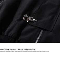 1美式复古金属飞机扣可拆卸胸针大码M-5XL夹克男JK77769P85控118，男装夹克，星座226-2