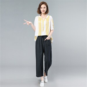2021夏季新款简约时尚休闲宽松气质文艺套装图片