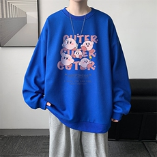 华夫格卫衣圆领卫衣男大码长袖t恤男外套HW76310-P30，男装卫衣，电商A040