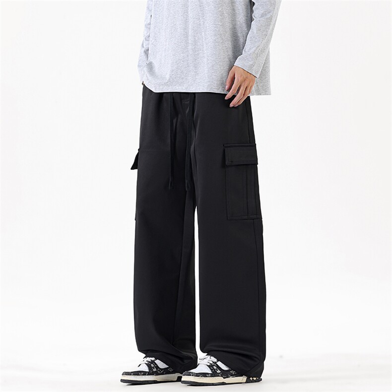 2025秋冬新款休闲男裤厚款直筒宽松松紧腰橡筋工装裤子3361-特P42，男装工装外套，星座1006-1