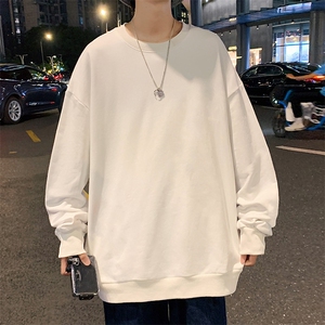 S6099-P28 加绒款-P33 秋季圆领卫衣男大码韩版宽松长袖外套图片