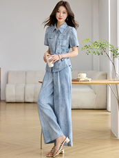 2026年夏季女显瘦休闲收腰套装两件套，女装套装/套裙，婷思杰（原婷想服饰）
