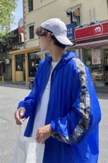 港风冰丝防晒衣薄款克莱因蓝外套户外休闲潮牌防晒服FS7765P38，男装夹克，星座227-7