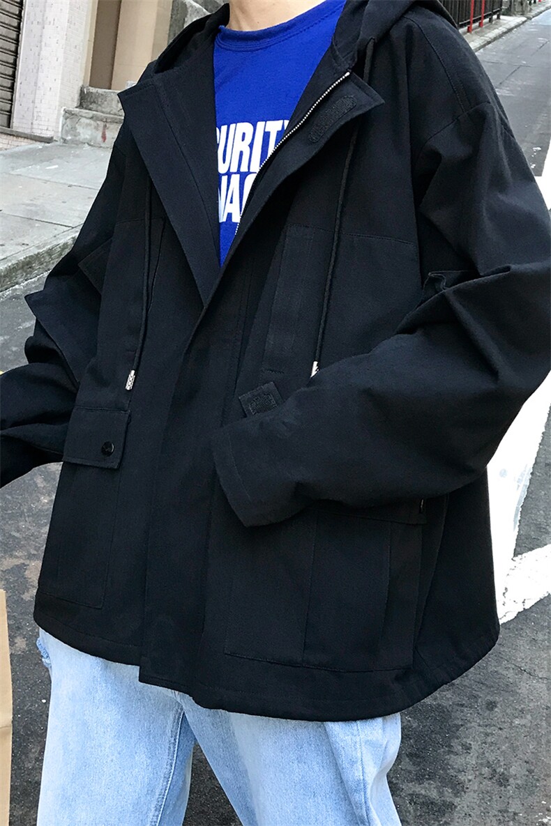 19春装工装夹克男士宽松韩版潮流chic上衣外套控125DS168TP110,男装夹克,电商A102