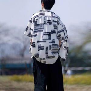 GENIOLAMODE美式冰丝短袖衬衫男2025夏季新款宽松国潮复古上衣潮图片