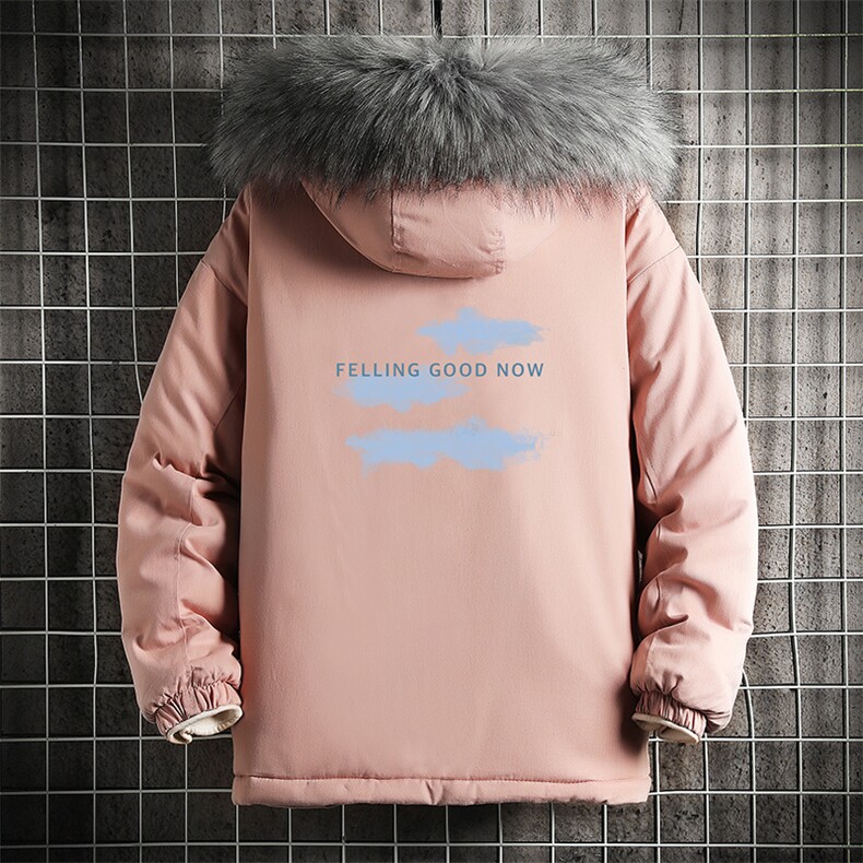 MM48143-P130冬季大毛领棉衣男士大码加厚棉袄男棉服网格,男装棉衣,电商A040A