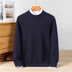 圆领羊绒衫男羊绒打底衫外套羊毛衫毛衣男秋冬季高端针织衫上衣，男装羊绒开衫，美创羊绒