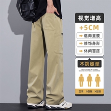 2026春夏季哈伦工装裤男潮流暗格多口袋宽松直筒裤青年Z9856-P45，男装休闲裤，星座509