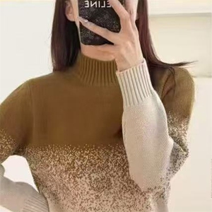 2025年秋季时尚百搭通勤简约休闲渐变色半高图片