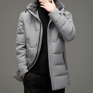 21冬季新款羽绒服男中长款潮流休闲厚款男士纯色外套ZG2935-P300,男装羽绒服,电商B212（原钱塘6029）