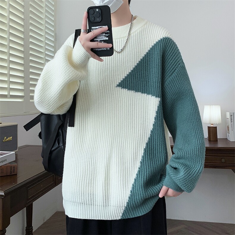 【新品】2025秋冬男士时尚休闲百搭针织毛衣潮流-M5106-P45,男装针织衫/毛衣,星座1105-1