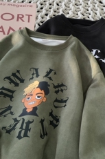 供抖音高品质麂皮绒卫衣男港风圆领外套416B-WY660-P48限68，男装卫衣，星座416B-1