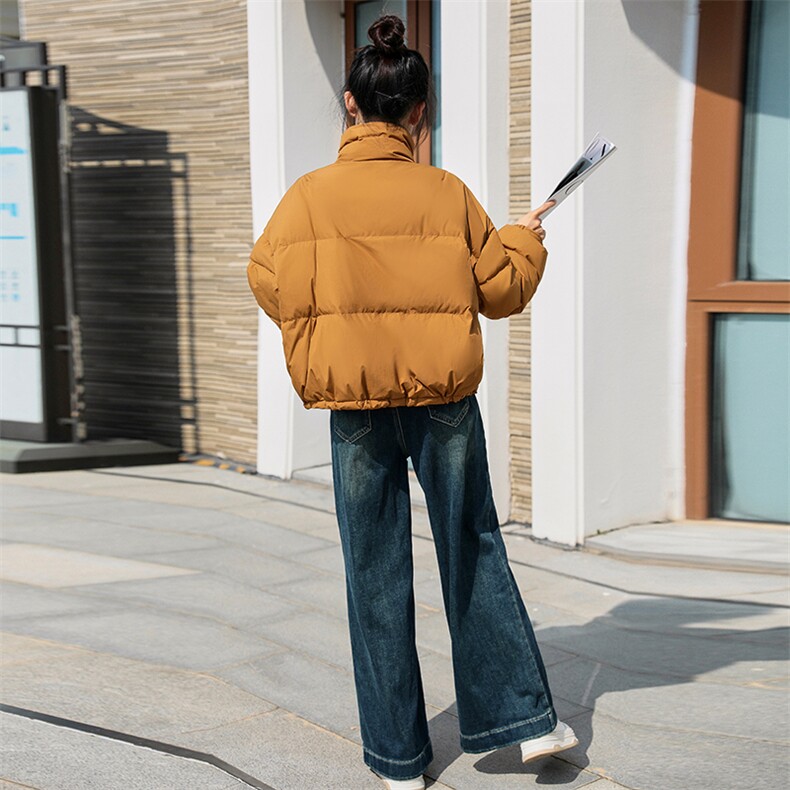 2024冬装新款时尚短款立领羽绒服,女装羽绒服,梦芯尔