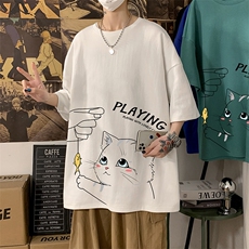 DX17129-P20纯短袖t恤男大码半袖打底衫宽松体恤衫港风，男装T恤，电商A040
