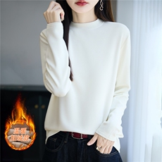 秋冬新款纯色圆领套头上衣时尚简约百搭,女装针织衫/毛衣,羊秋羊绒, 秋冬新款纯色圆领套头上衣时尚简约百搭,女装针织衫/毛衣,羊秋羊绒,