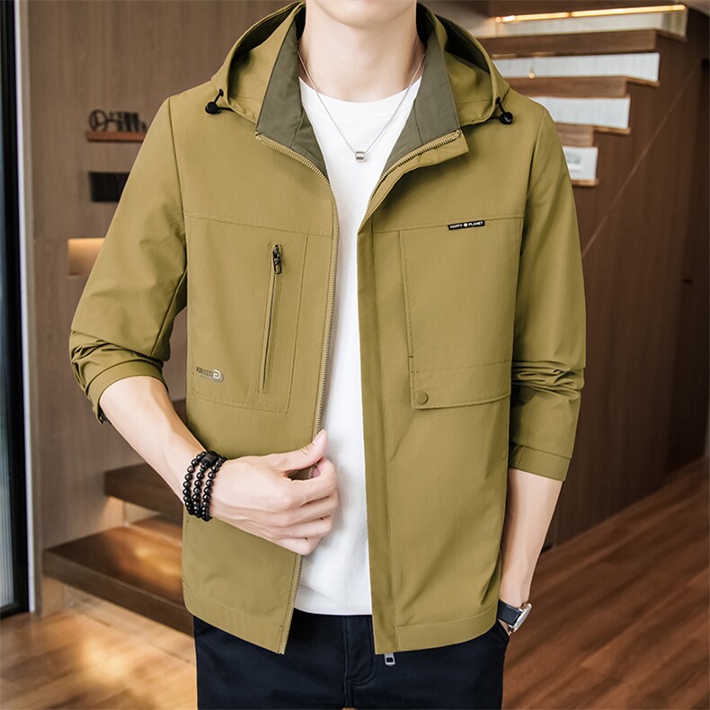 高品质夹克外套男春秋休闲百搭时尚连帽男士夹克上衣N8603-P130,男装夹克,星座310B-3