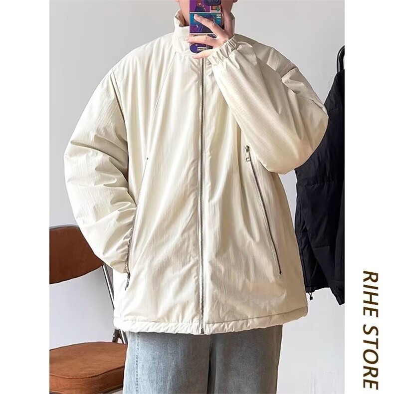 冬季复古立领保暖工装棉衣新款男女同款休闲宽松时尚棉服外套,男装棉衣,星座410-6（原星座1304-1）