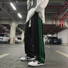 设计感小众街头hiphop运动裤男潮简约复古情侣拖地裤K3437-P32，男装休闲裤，星座512-2