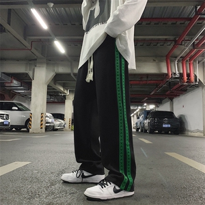 设计感小众街头hiphop运动裤男潮简约复古情侣拖地裤 K3437-P32图片