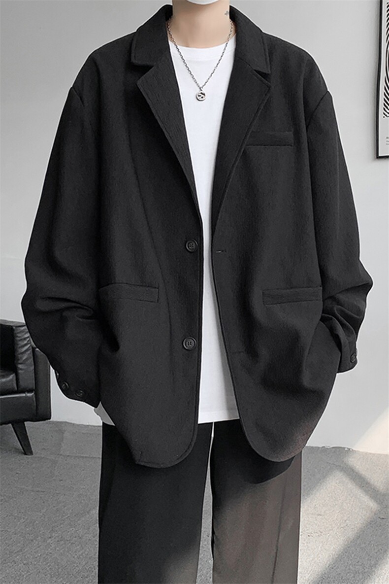 8XL-M肌理感西服美式休闲西装外套男复古痞帅高级感衣服XF002P85,男装西服套装,电商B312