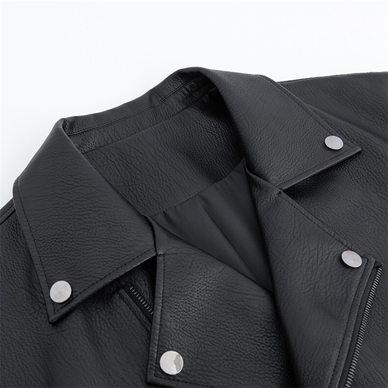 平铺~春季新款斜拉链pu皮夹克机车服外套K8820/P128,男装夹克,电商B331