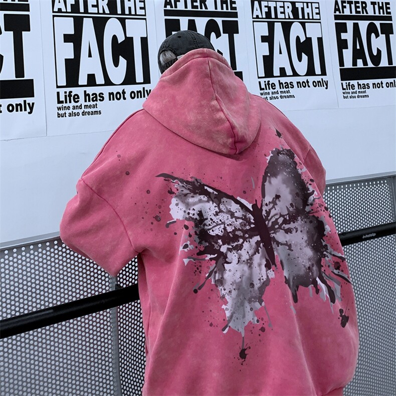 XZ301B-JB7877-P68秋装新款重磅水洗复古松连帽卫衣（加绒78）,男装卫衣,星座301B