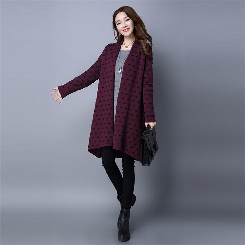 针织衫/毛衣2021年秋季开衫中长款通勤保暖发热，女装针织衫/毛衣，独衣靓