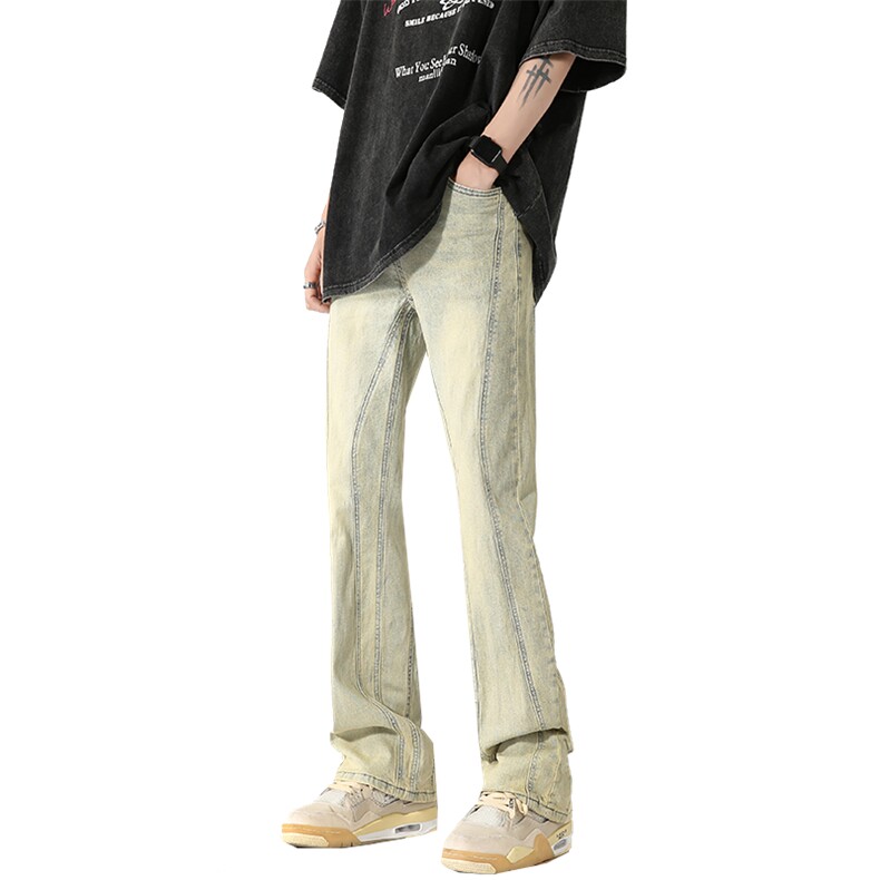 美式高街潮流拼接复古牛仔裤宽松休闲裤A161-S2367-P60,男装牛仔裤,电商A161